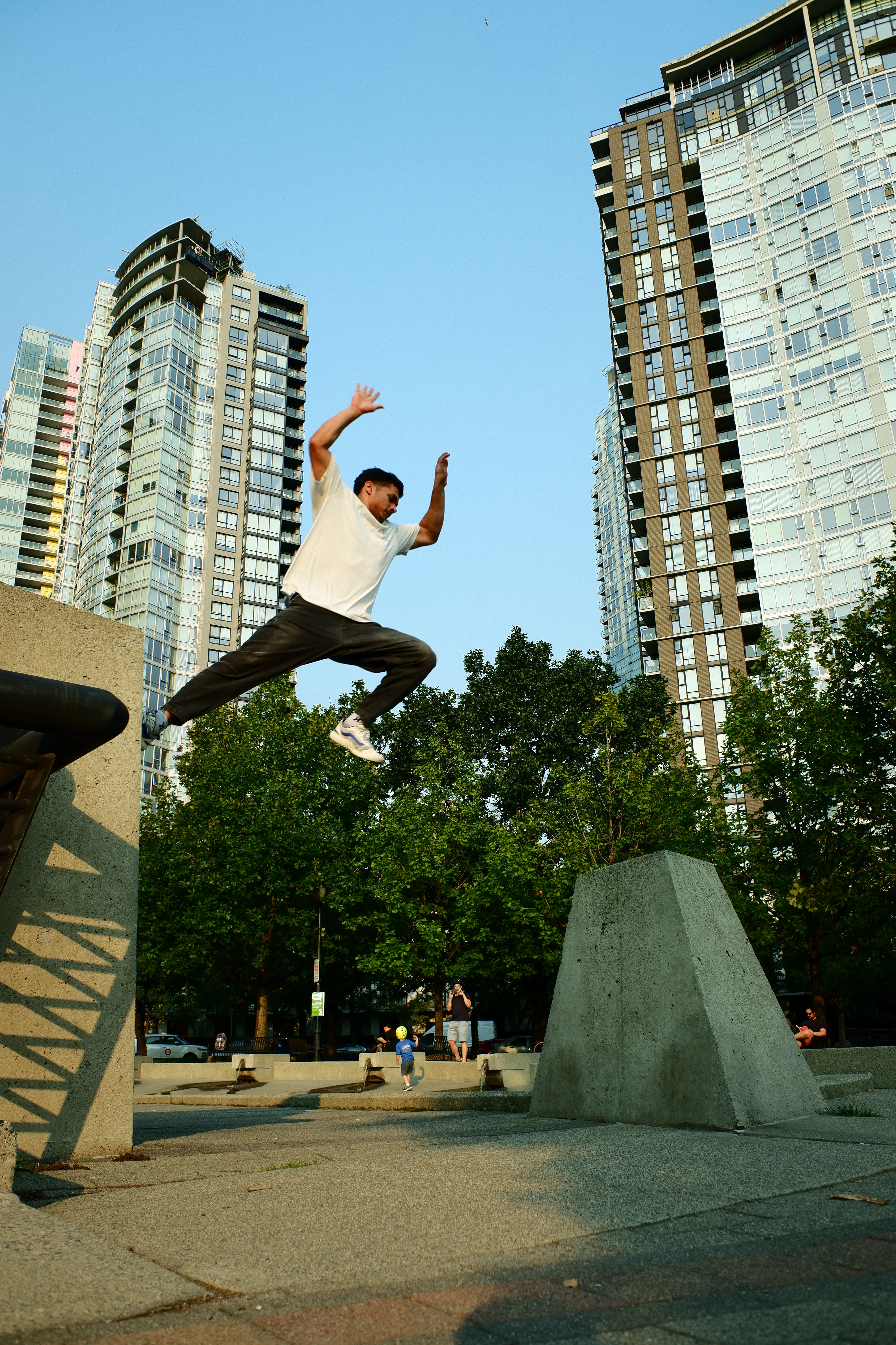 Coach Nithin aerial urban gap leap
